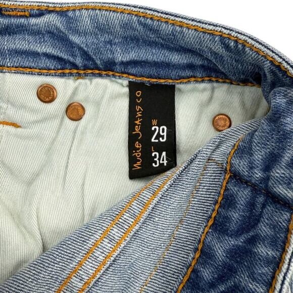 NUDIE JEANS Men's Skinny Lin Jeans Light Blue Power 29 X 34 - Picture 5 of 8